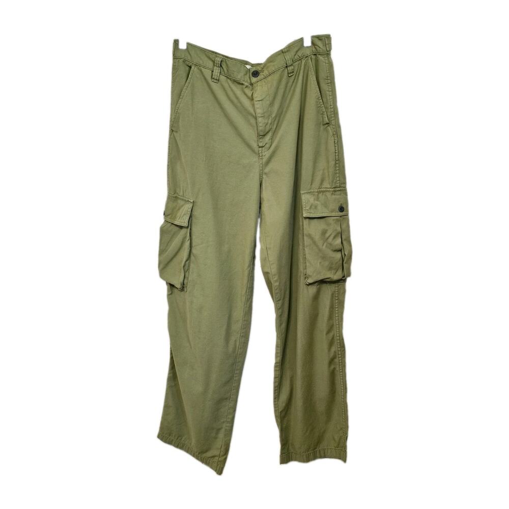 Madewell Low Slung Straight Cargo Pants Olive Green Women 29 Regular Slouchy...